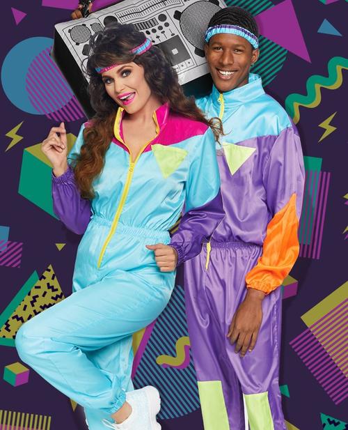 Cardio Cutie Leg Avenue 80s Jazzercise Rainbow Romper Costume Set Size