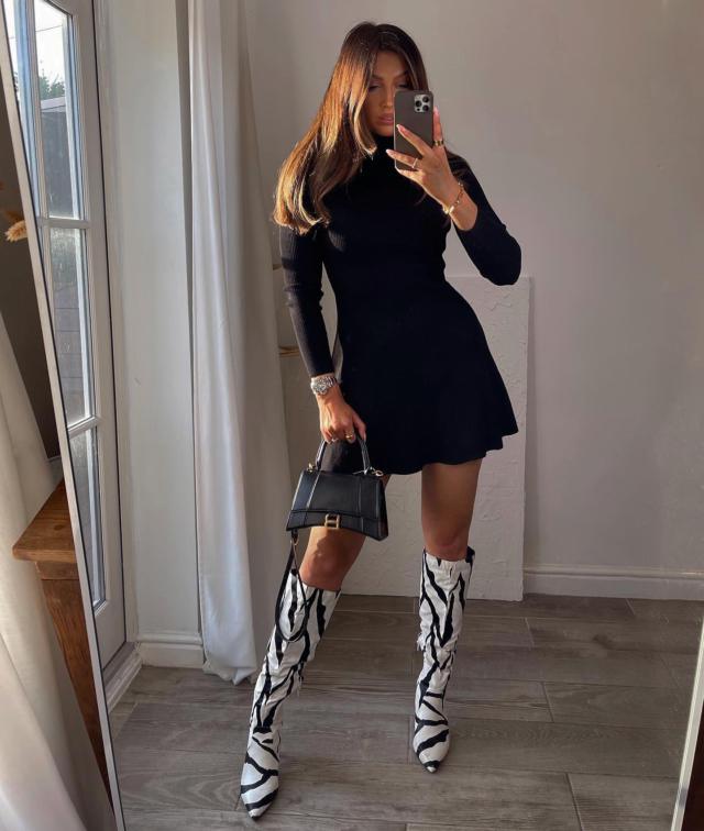 Melrose Knee High Boot Boot Zebra