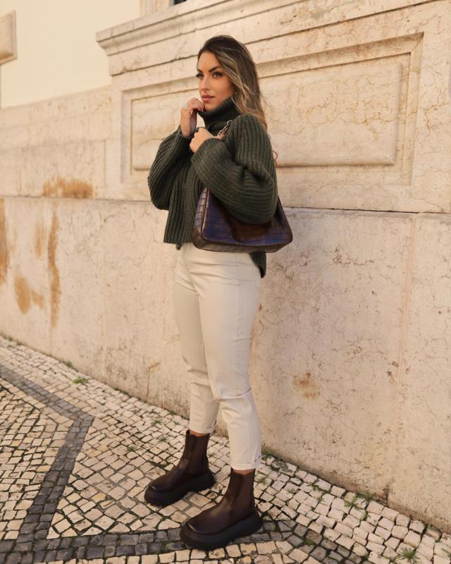 Botas marrones con elásticos suela track | BOSANOVA | Nueva Colección -10%  esta semana