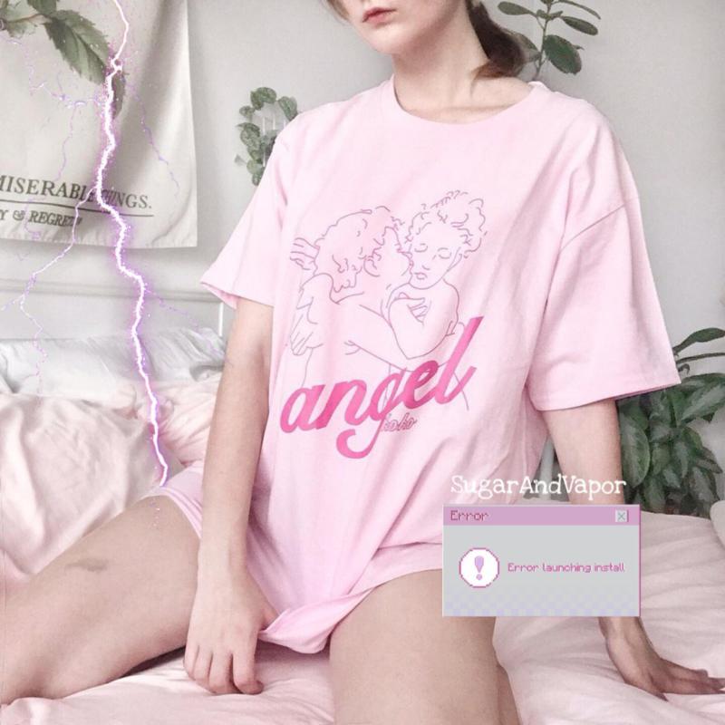 angel pink shirt